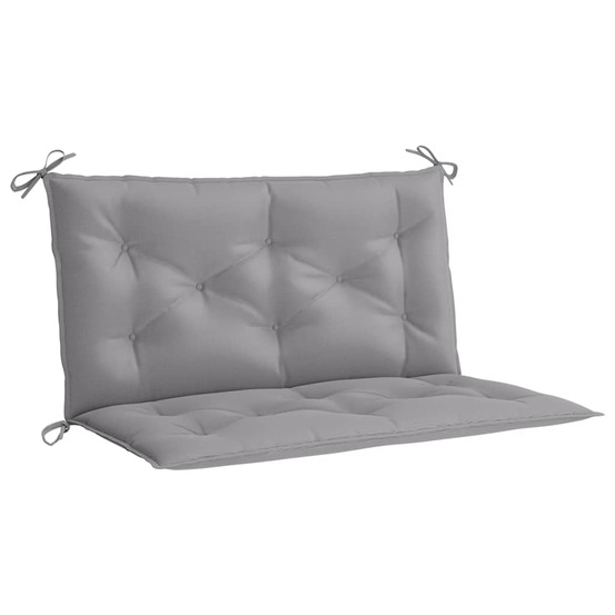 Coussin de banc de jardin gris 100x(50+50)x7 cm tissu oxford