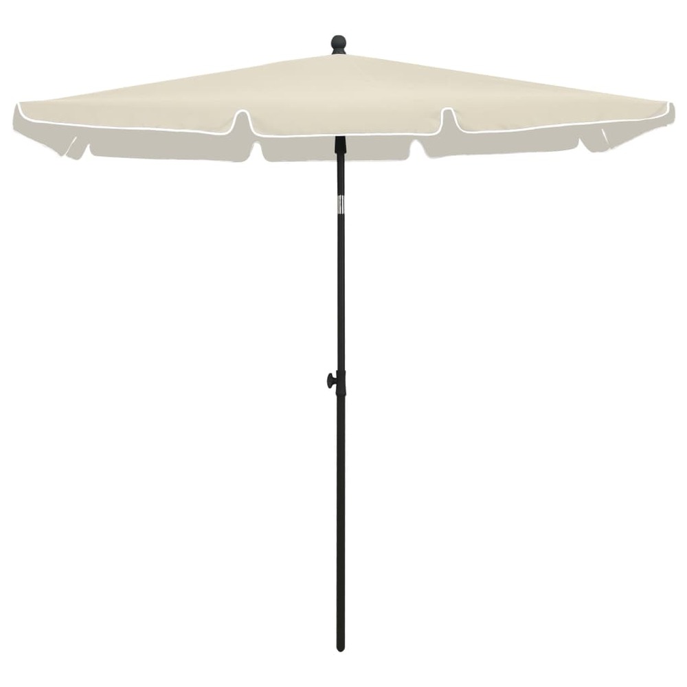 Parasol de jardin avec mât 210x140 cm sable