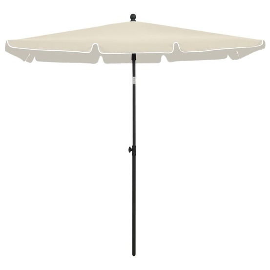 Parasol de jardin avec mât 210x140 cm sable