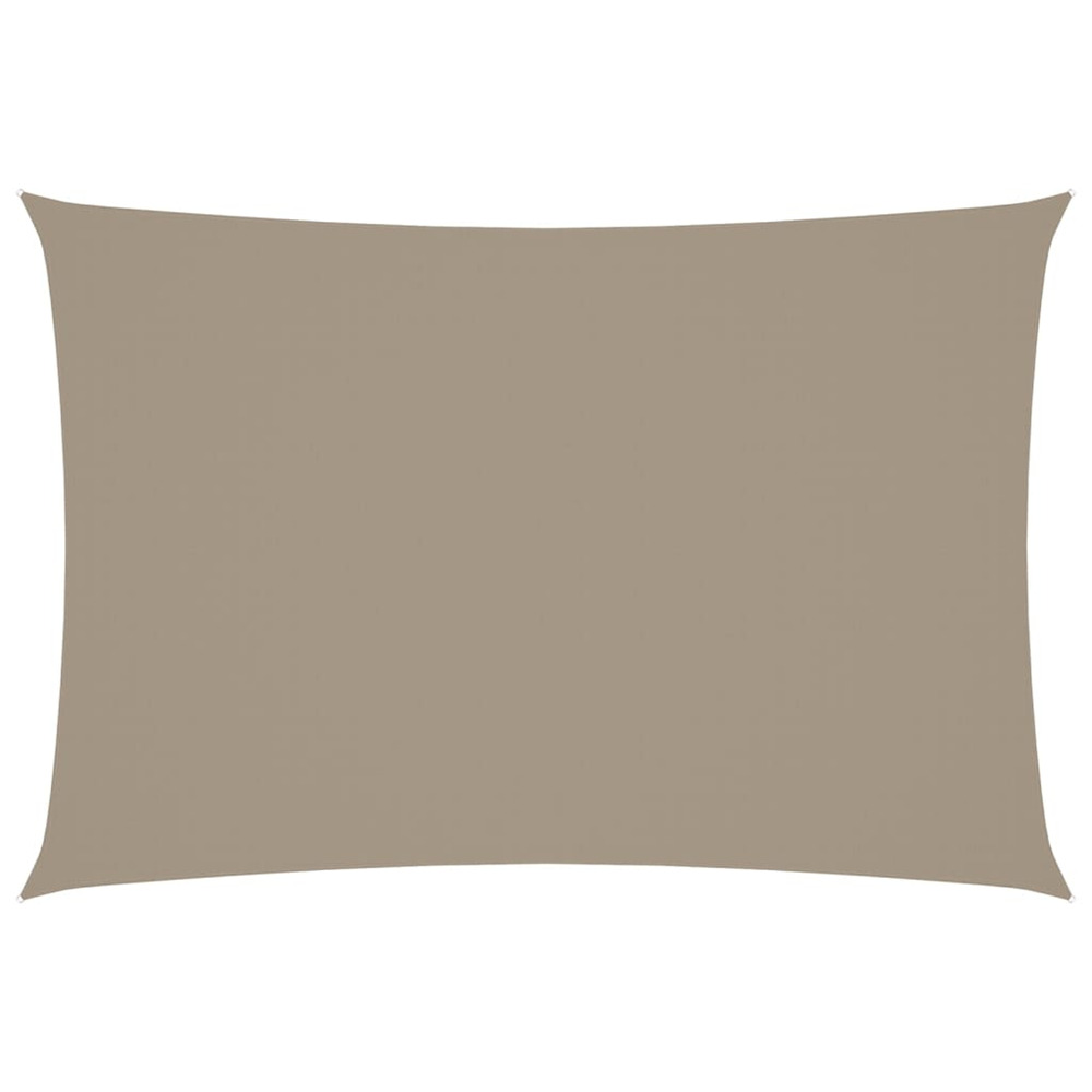 Voile de parasol tissu oxford rectangulaire 3x5 m taupe