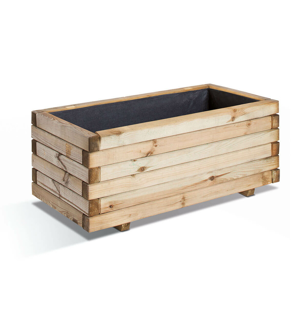 Bac à fleurs rectangulaire stockholm - petit volume