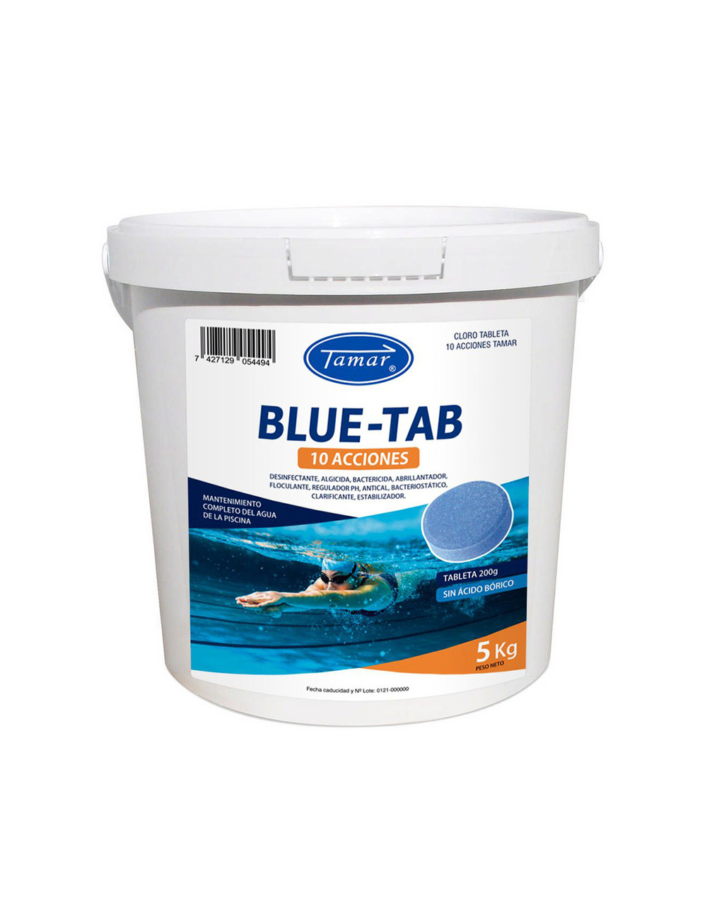 Chlore bleu tab 10 actions 5kg 1205106050 tamar