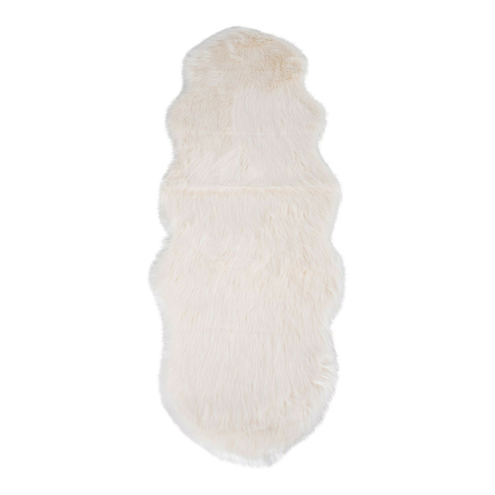 Peau d'agneau artificielle ivoire 60 x 180 cm