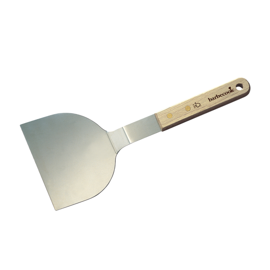 Spatule à hamburger - inox et bois