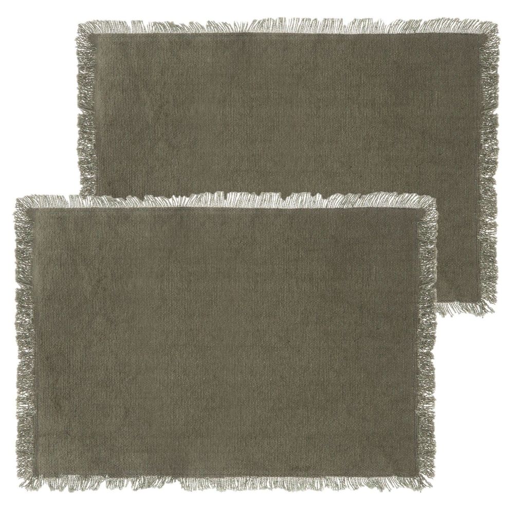 Lot de 2 sets de table en coton maha