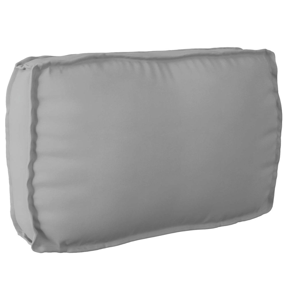 Coussin tissu oxford gris 70 x 40 x 12 cm