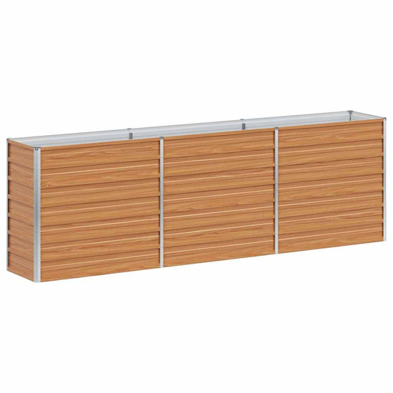 Jardinière d'extérieur surélevée marron clair 240 x 40 x 77 cm