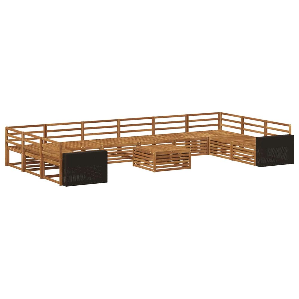 Ensembles de canapés 11 pc bois d'acacia massif