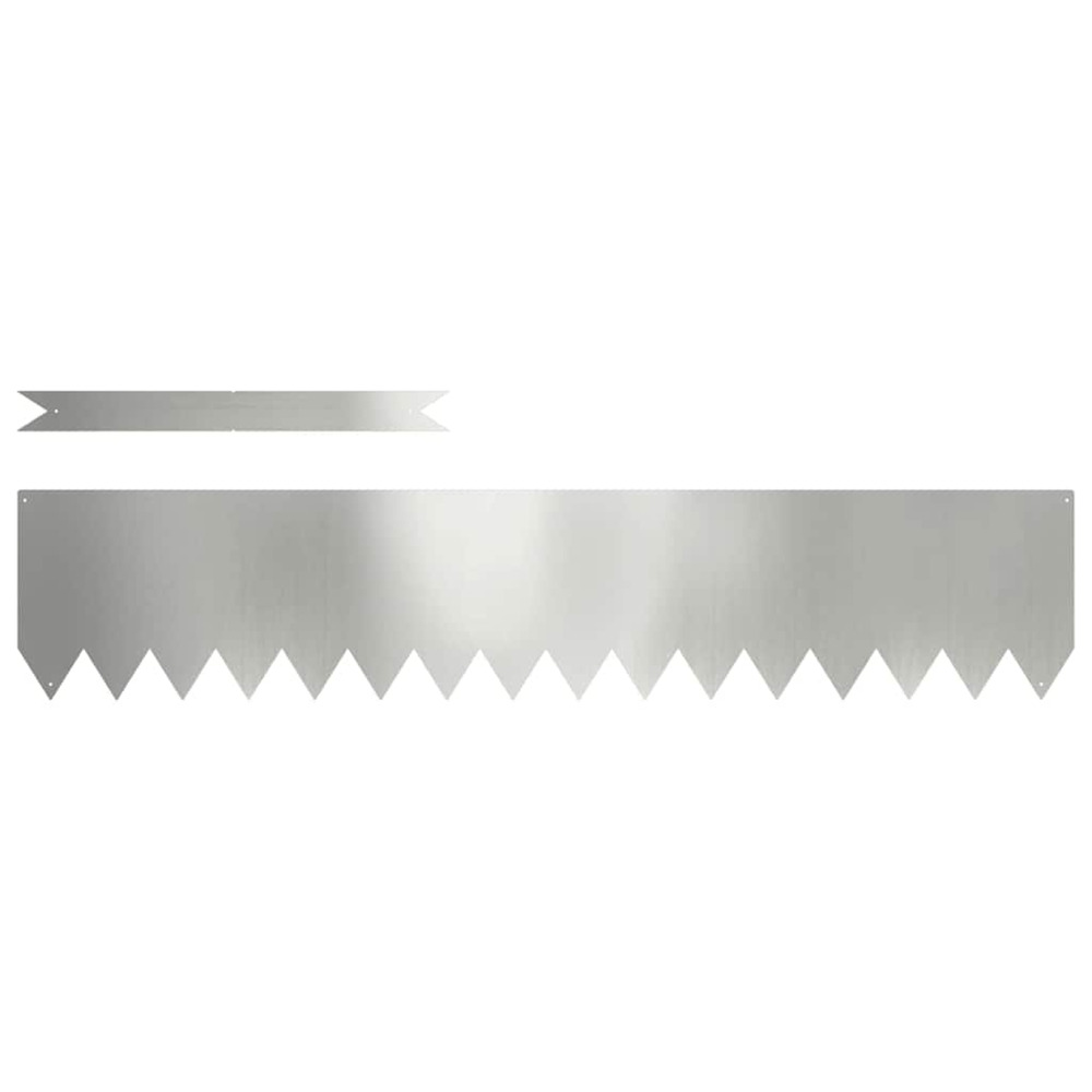 Bordure de pelouse 30 pcs argent 100 x 0.05 x 20 cm