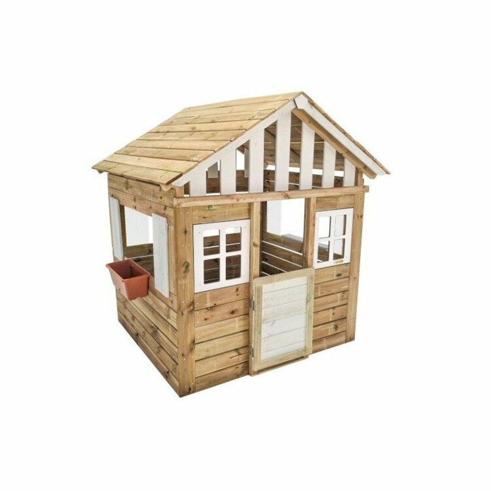 Maison d'enfant en bois masgames lollipop xl blanche sans parquet