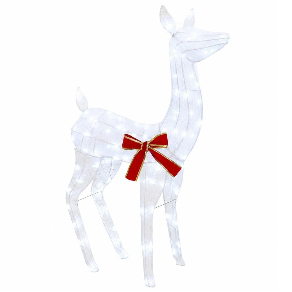 Renne de noël 3d loviisa 110 led blanc froid 70 x 26 x 100 cm