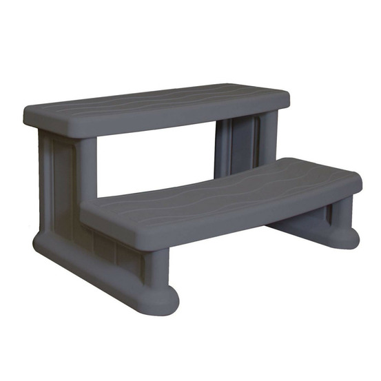 Marche de spa gris - 2 marches.