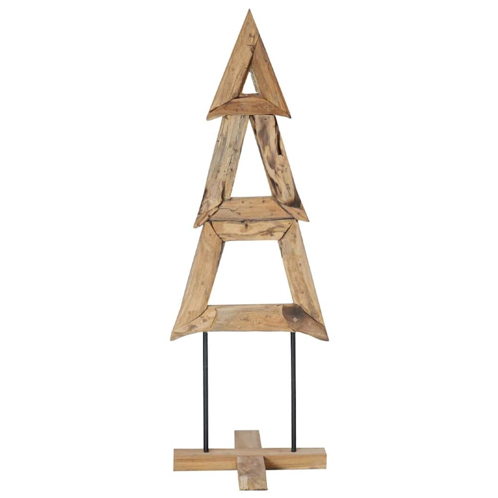 Sapin de noël marron 120 cm bois de teck solide