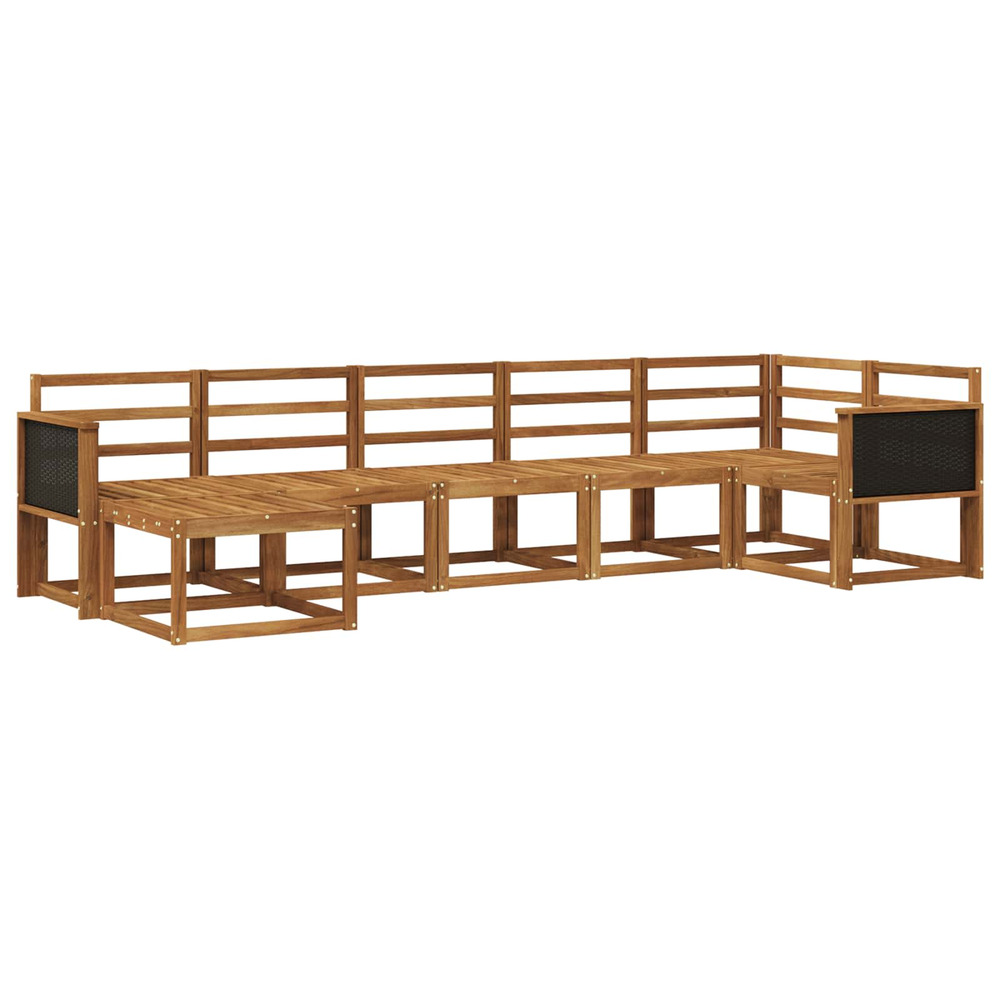 Ensemble de canapés d'extérieur 7 pcs naturel