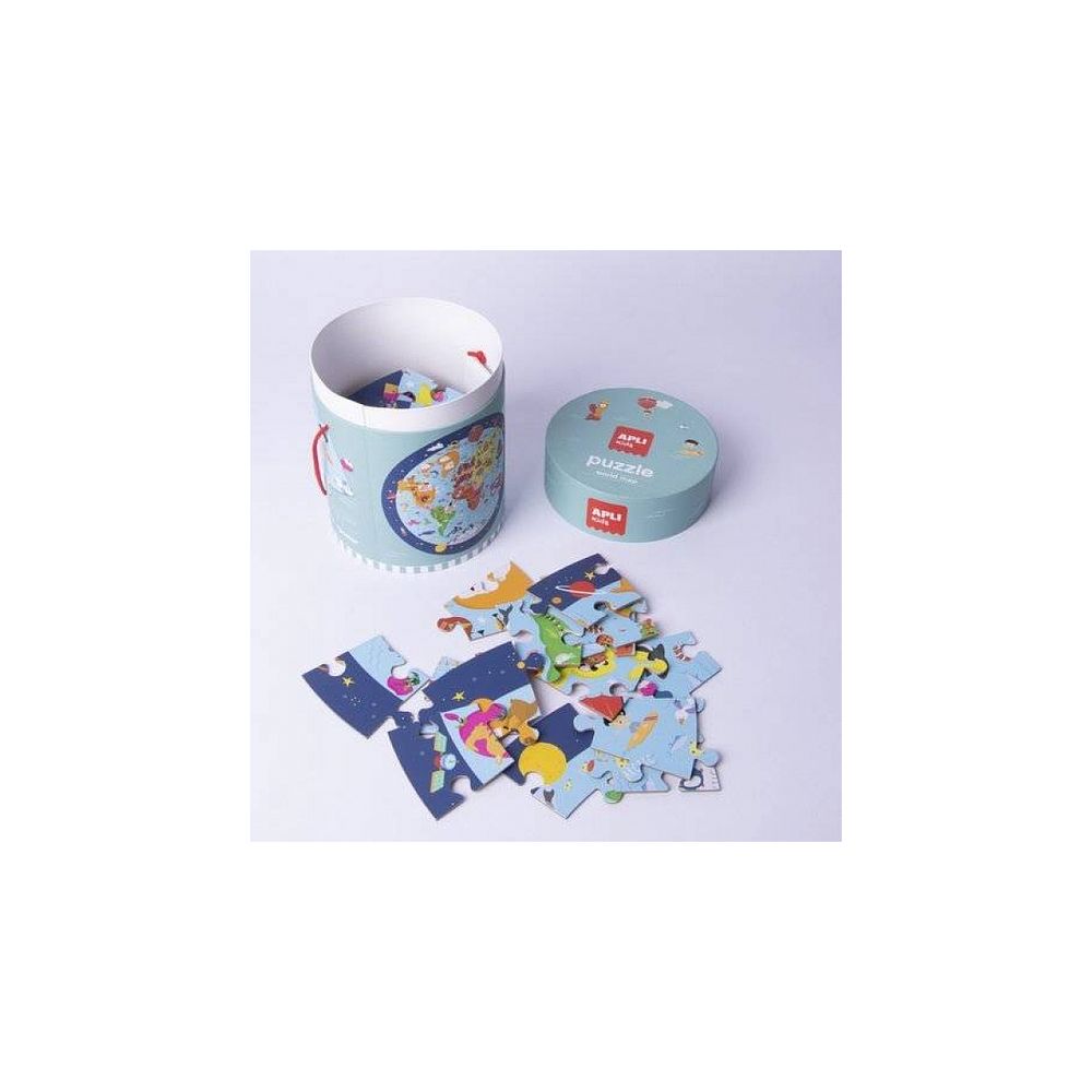 Puzzle circulaire carte du monde