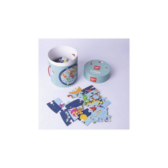 Puzzle circulaire carte du monde