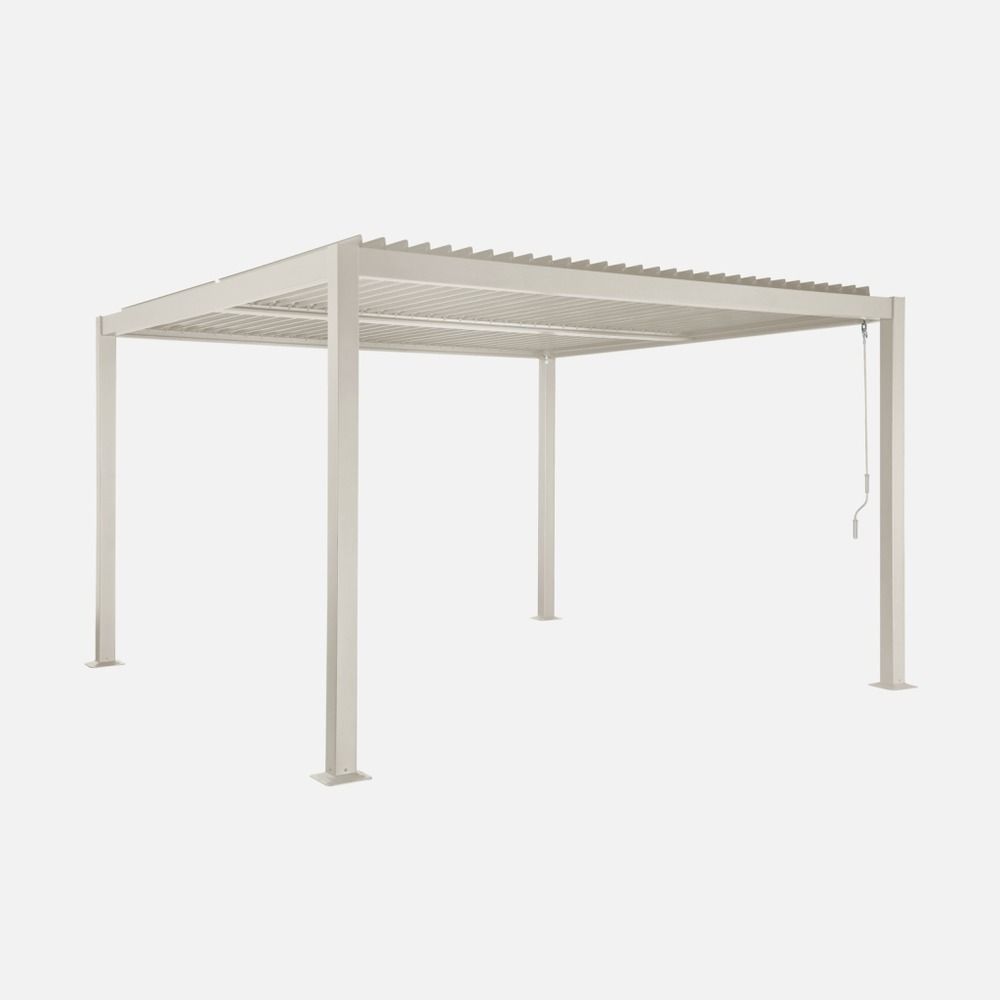 Pergola bioclimatique aluminium et acier lames orientables 3,6x3,6m palace