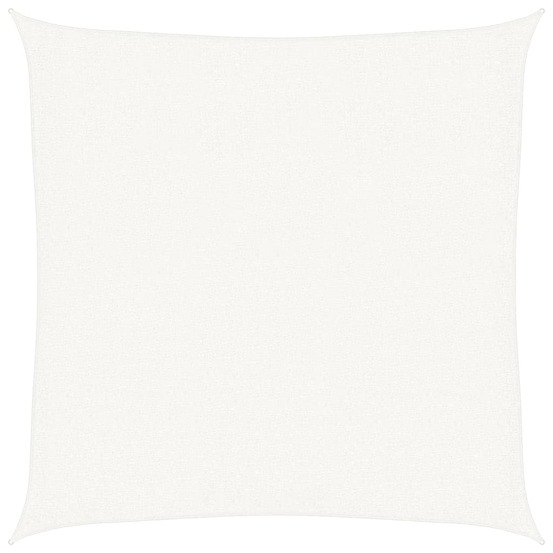Voile de parasol pehd carré 3,6 x 3,6 m blanc