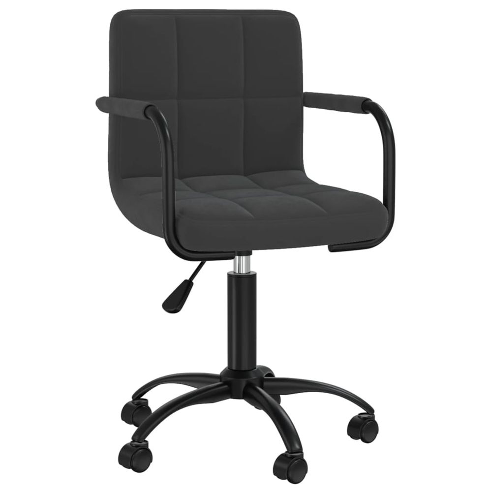 Chaise pivotante de salle à manger noir velours