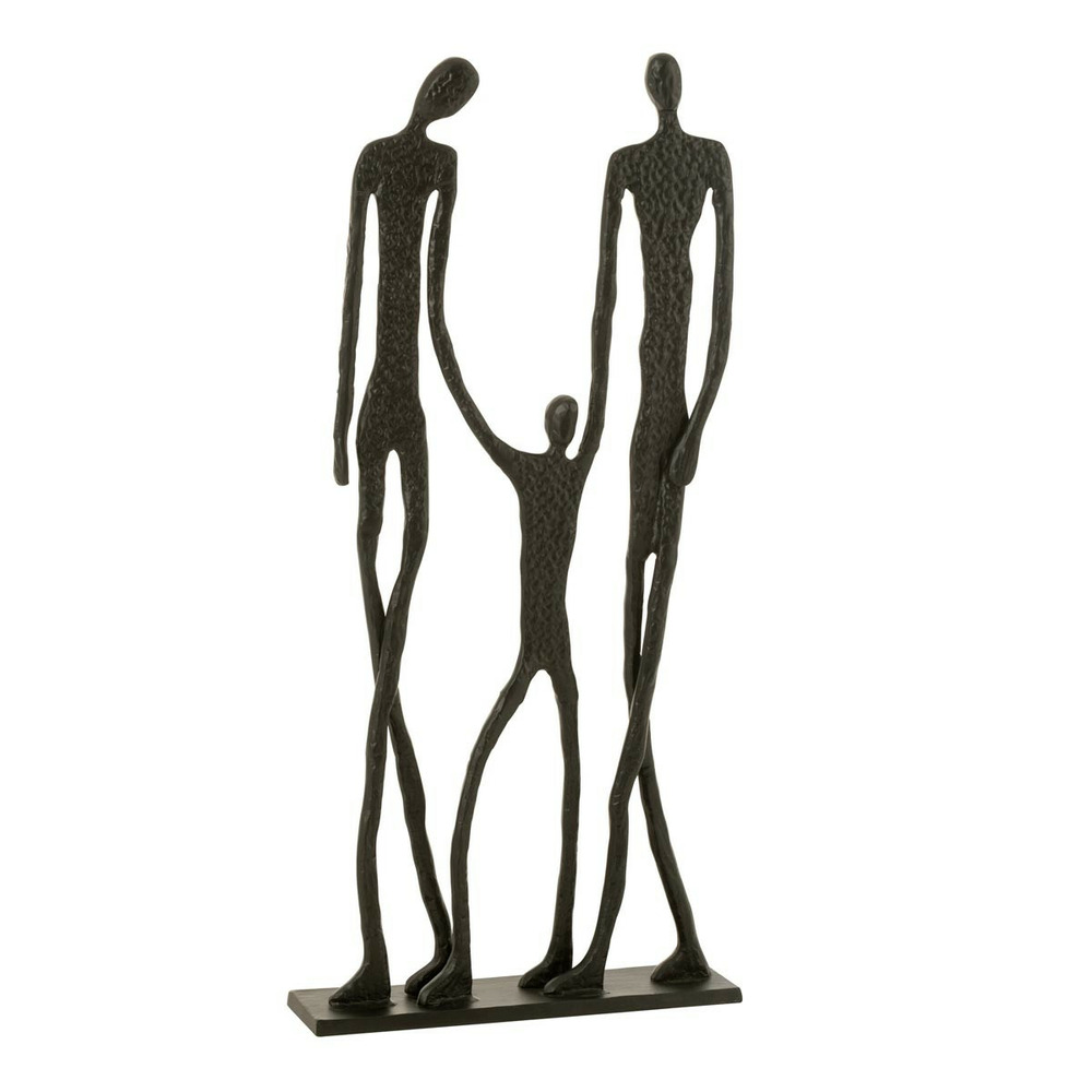 Statue famille en métal 