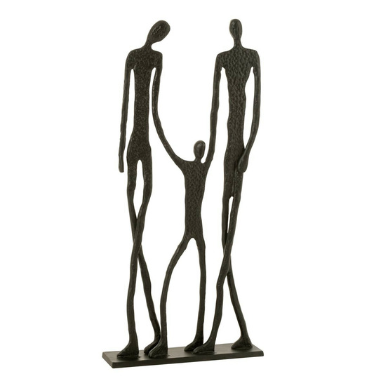 Statue famille en métal
