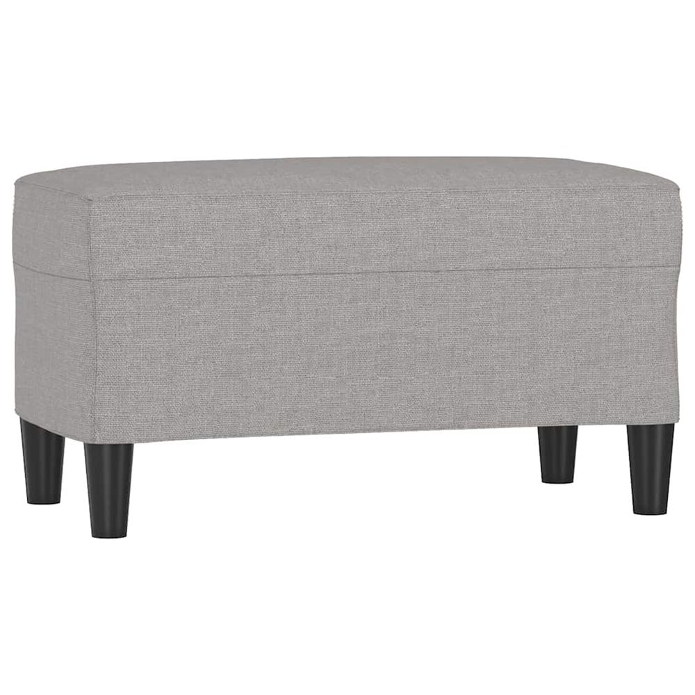 Banc gris clair 70x35x41 cm tissu