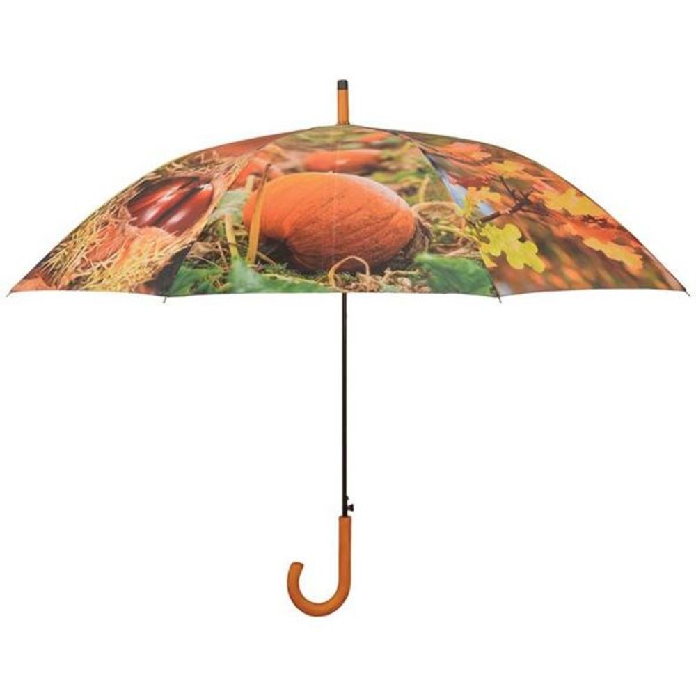 Grand parapluie bois et métal toile polyester automne