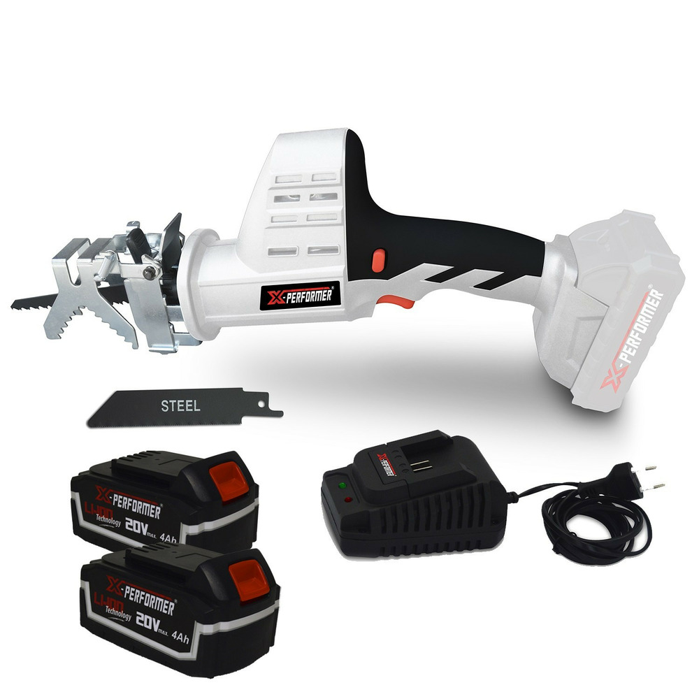 Scie a ebrancher portative 20v - coupe bois et metal -2700 t-min - xperformer xpcbr20li - 2 batteries 4ah et chargeur