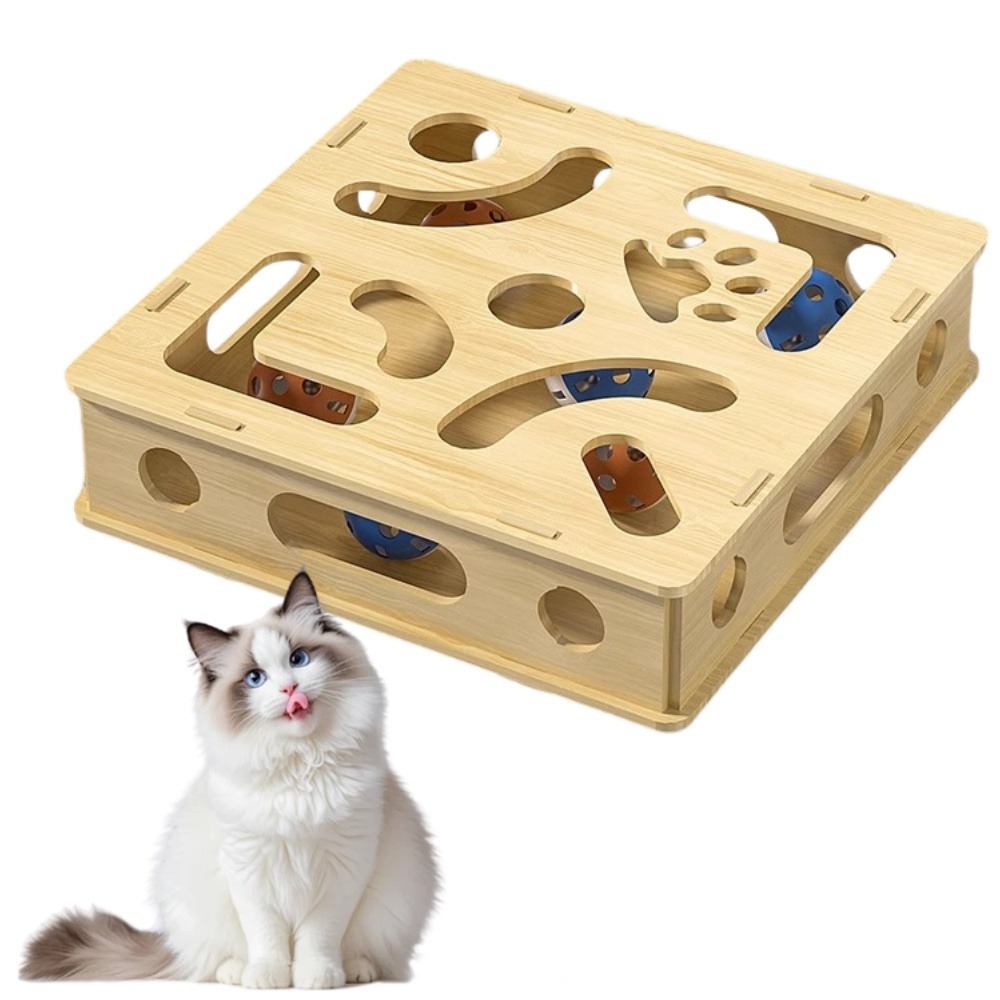 Jouets pour chats-6 boules de cloche-jouets interactifs-30*30*10cm