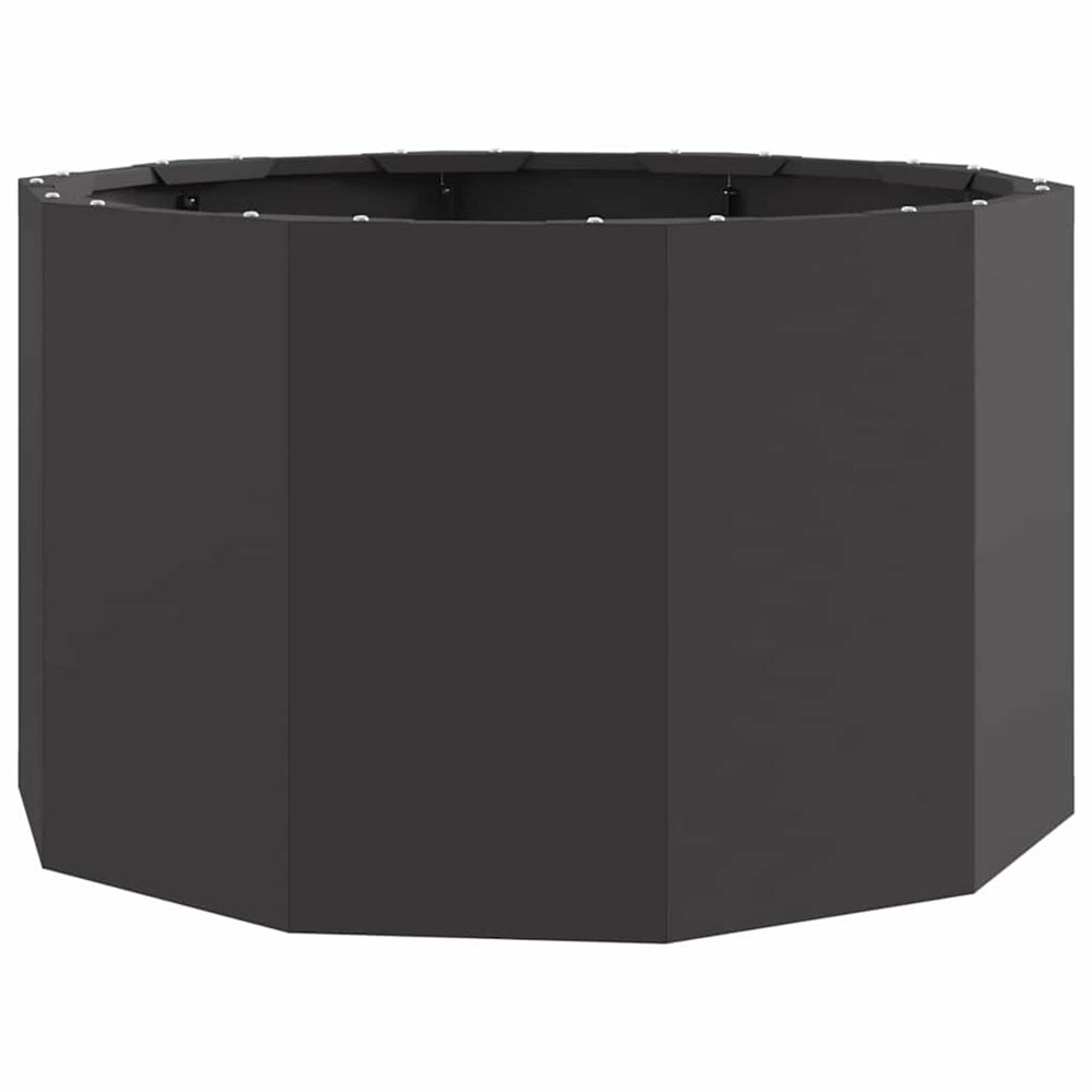Jardinière d'extérieur noir 60 x 60 x 35 cm acier