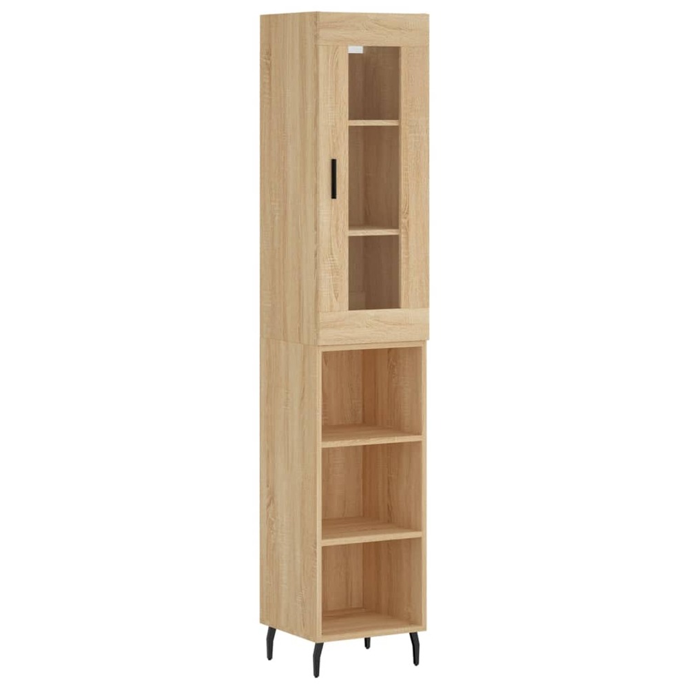 Buffet bahut commode armoire meuble de rangement organisateur cuisine salle de séjour salon haut sonoma 34,5 x 34 x 180 cm bo