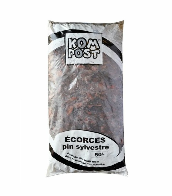Paillage d'écorce de pin bio régulateur d'humidité 50l racine pro186