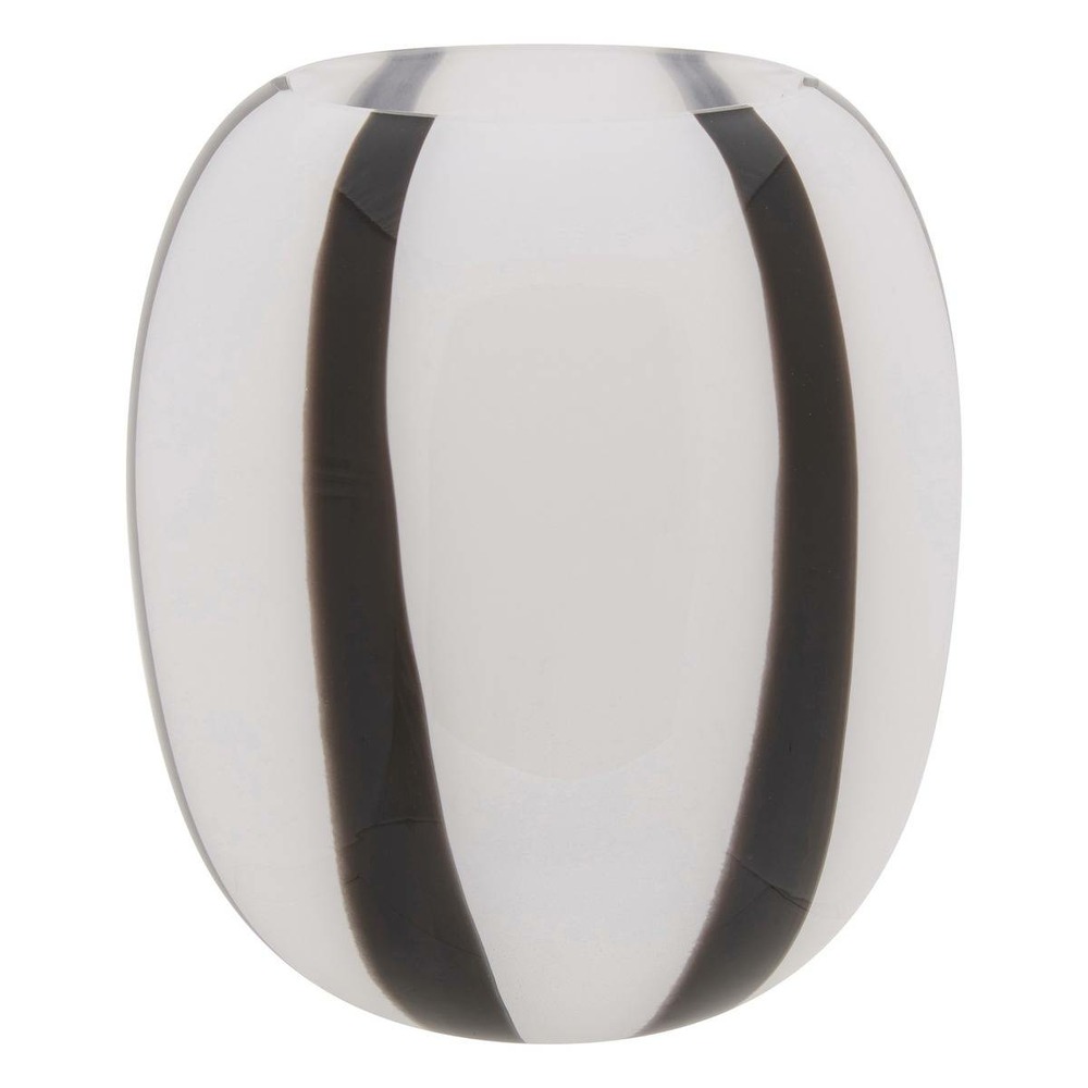 Vase piero noir et blanc h20cm