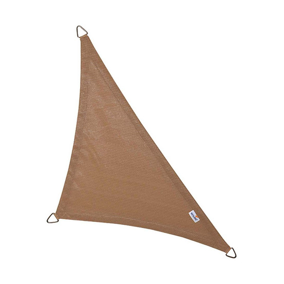 Voile d'ombrage triangulaire coolfit sable 4 x 4 x 5,7 m
