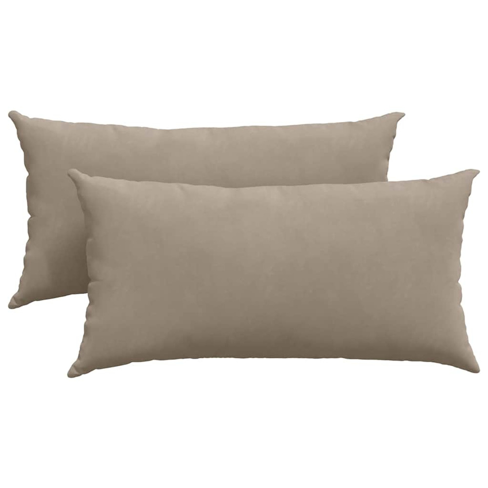 Coussins de canapé 2 pcs taupe 80 x 40 cm tissu