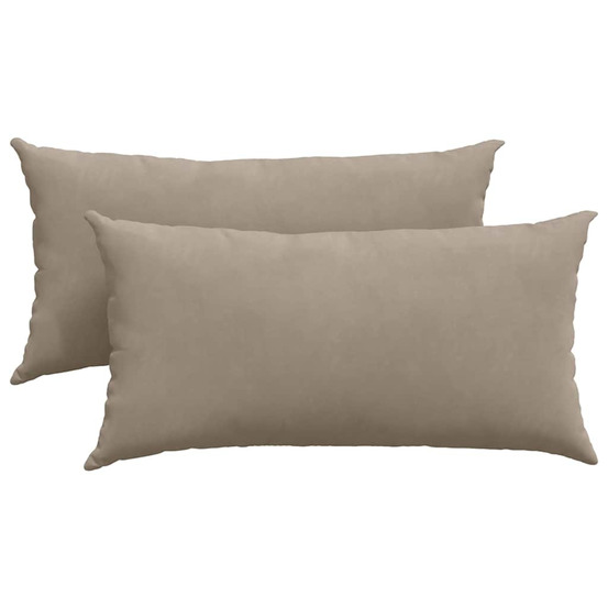 Coussins de canapé 2 pcs taupe 80 x 40 cm tissu