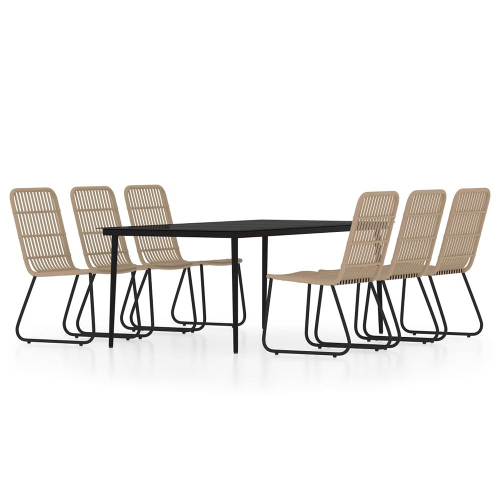 Ensemble à manger de jardin 7 pcs chêne
