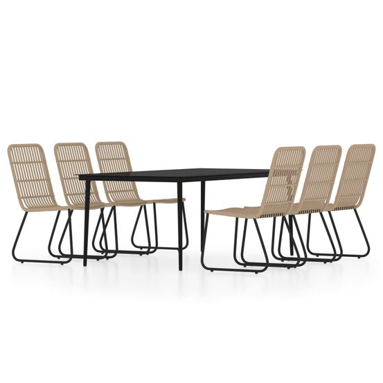 Ensemble à manger de jardin 7 pcs chêne