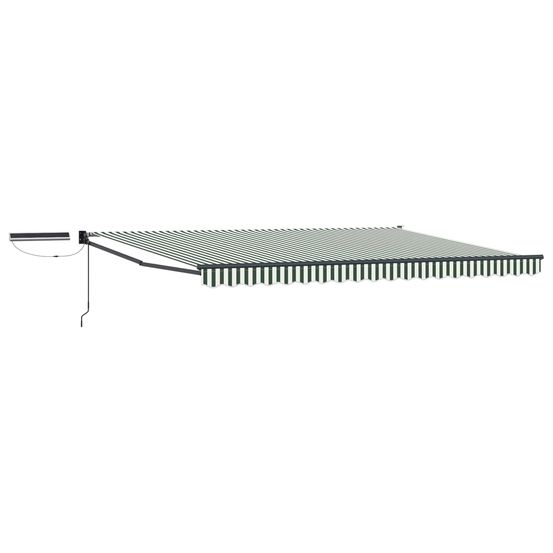 Auvent rétractable électrique vert, blanc, anthracite 5 x 3 m