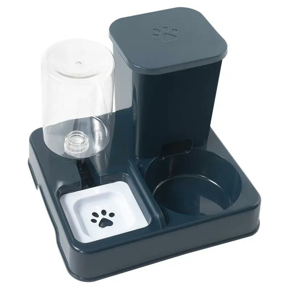Ensemble Distributeur De Nourriture Et Fontaine à Eau 2 En 1 Pour Animaux De Compagnie