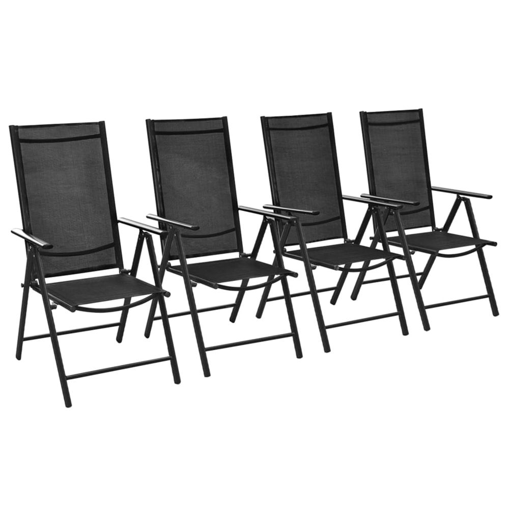 CHAISES PLIABLES DE JARDIN 4 2-(869286)