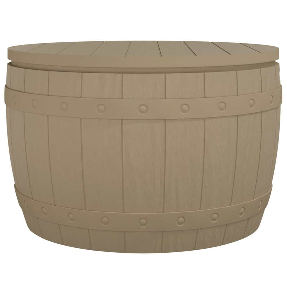 Boîte de rangement de jardin 3 en 1 marron clair polypropylène