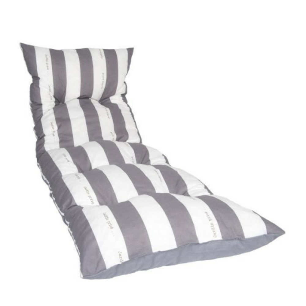 Coussin bain de soleil flocons cancale 188x56x12 cm gris