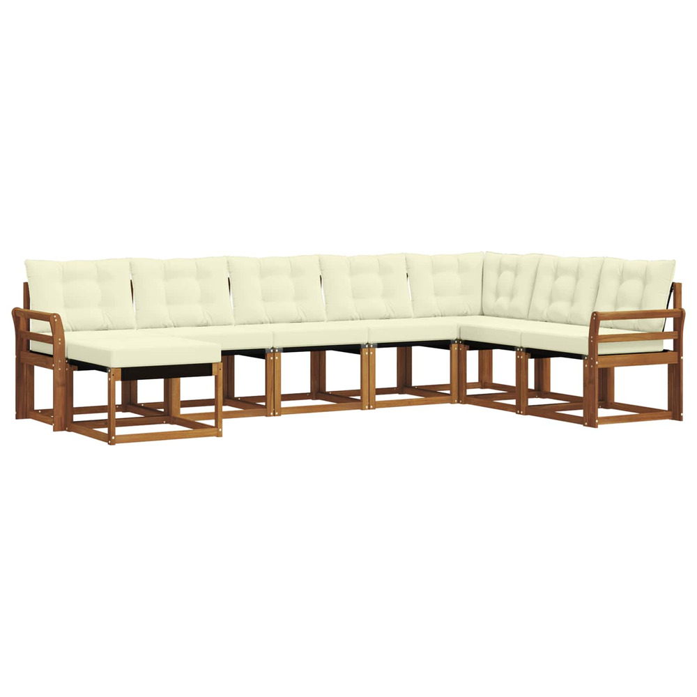 Ensemble de canapés d'extérieur 8 pcs naturel et crème