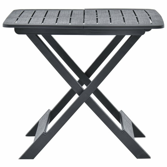 Table pliable de jardin anthracite 79x72x70 cm plastique