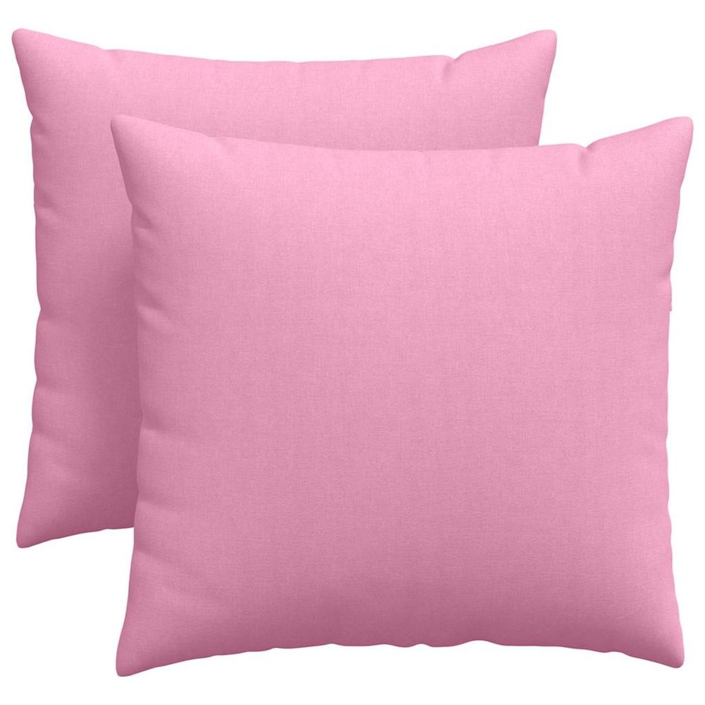 Coussins de canapé 2 pc tissu rose 45 x 45 cm