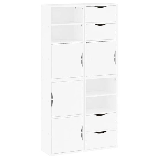 Armoires latérales 4 pcs odda blanc 40x24x79 cm bois massif pin