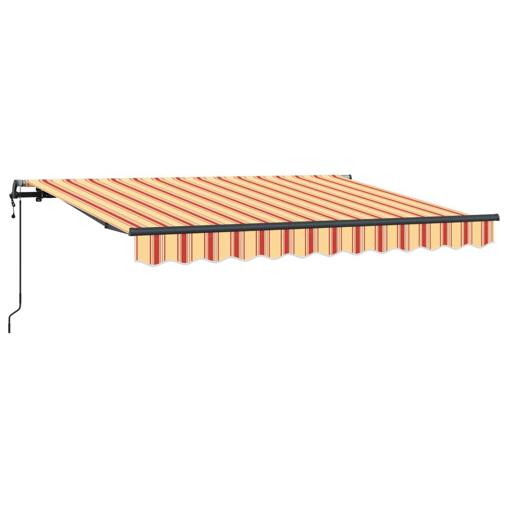 Auvent rétractable jaune et orange 250 x 200 cm tissu
