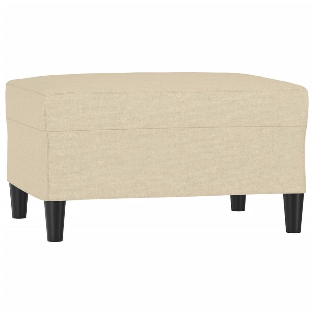 Repose-pied crème 70x55x41 cm tissu