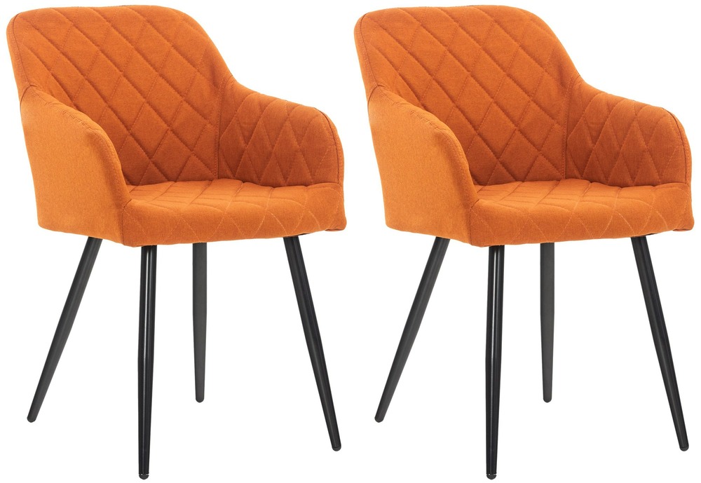 Lot de 2 chaises de salle à manger shila tissu
